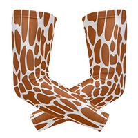ZZKKO Giraffe Print Cooling Arm Sleeves Cover Uv Sun Protection for Men Women Running Golf Cycling Arm Warmer Sleeves 1 Pair