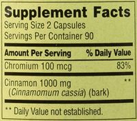 Spring Valley - Cinnamon 500 mg Plus Chromium, 180 Capsules