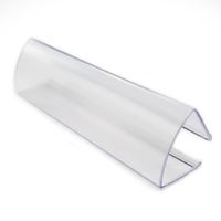 3" L Clear Wood Shelf Label Holder Clip On to Shelves 5/8" to 3/4" Thick, 20 Pack