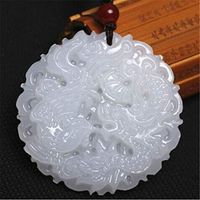 Lovers Jewelry Phoenix Afghanistan White Jade Dragon Pendant Jade