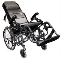 Karman Healthcare VIP515-16-E Foldable Tilt in Space, Diamond Black, 20" Rear Wheels and 16 " Seat Width