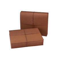 Smead Expanding File Wallet with Flap and Cord Closure, 3-1/2" Expansion, Letter Size, Redrope, 10 per Box (72088)