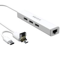 OTG Micro USB C Powered HUB to Wired LAN Ethernet Adapter for Android and Computer