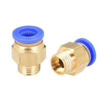 uxcell Straight Pneumatic Push to Quick Connect Fittings G 1/4" Male x 10mm Tube OD 6pcs