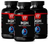 Anti inflammatory Elimination Diet - MSM 1000MG - Supports Mobility and Flexibility - msm Powder Pure - 3 Bottles (180 Tablets)