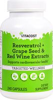 Vitacost Resveratrol + Grape Seed & Red Wine Extracts -- 240 Capsules