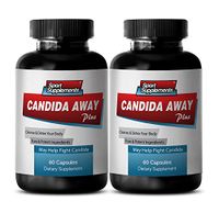 antioxidant Capsules - Candida Away Plus - Detox & Cleans - Candida Gut Cleanse - 2 Bottles (120 Capsules)