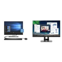 HP 4NN56AA#ABA Pavilion 24-Inch All-in-One Computer, Intel Core i5-9400T, 12 GB RAM, 512 GB Solid State Drive (24-Xa0032, Black) & 23.8-inch FHD IPS Monitor (VH240a, Black)