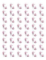 Special Pack 48 Pink HIGH Heel Envelope Seals Labels Stickers 1.2" Round #CUAS