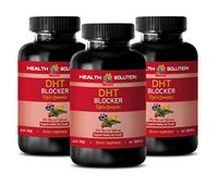 Hair Supplement for Men dht - DHT Blocker Hair Complex - for Men and Women - Support Healthy Hair Growth - Pumpkin Seed Extract Capsules - 3 Bottles 180 Coated Tablets