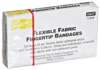 First Aid Only 1-010 Fabric Adhesive Light Woven Flexible Fingertip Bandage, 2 Length x 1-3/4 Width (Box of 10)