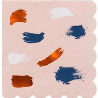 Juvale Abstract Scalloped Edge Paper Party Cocktail Napkins (50 Pack)