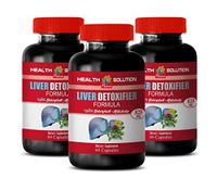 Liver Health Supplement - Liver DETOXIFIER Formula - lipase Digestive enzymes - 3 Bottles 180 Capsules