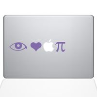 The Decal Guru I Love Apple Pie MacBook Decal Vinyl Sticker - 15" MacBook Pro (2016 & Newer) - Lavender (1094-MAC-15X-LAV)