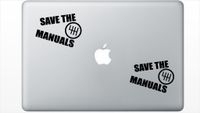 Save The Manuals HenryDecal5550226 Set Of Two (2x) , Decal , Sticker , Laptop , Ipad , Car , Truck