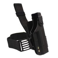 LIVIQILY Tactical Glock Leg Holster Right Hand Paddle Thigh Belt Drop Pistol Gun Holster w/Magazine Torch Pouch for Glock 17 19 22 23 31 32 (Black-2)