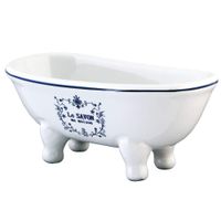 Kingston Brass BATUBDSW Aqua Eden Mini Ceramic Double Ended Bathtub, 5-11/16-Inch x 2-11/16-Inch x 2-1/2-Inch, White