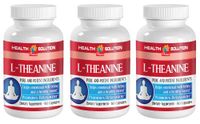 Cardiovascular Supplement - L-Theanine 200MG - Promotes Relaxation - Brain Booster nootropic Supplement for Focus - 3 Bottles (180 Capsules)