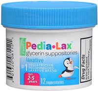 Fleet Pedia-Lax Glycerin Suppositories, 12 Count Per Jar (4 Pack)
