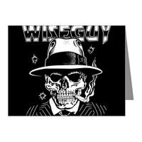 Note Card Wiseguy Skeleton Smoking Cigar