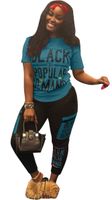Womens Sexy 2 Piece Sports Outfit Set Shirt Bodycon Pants Joggers Clubwear Tracksuit Sportswear Set (XXL, Blue)