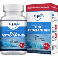 Algalife Pure Astaxanthin - Supports Immune Health Support Joint Pain & Eye Health, Made from Natural Icelandic Water, Super Powerful Antioxidant, 12 mg, 50 Vegan Soft Gels.