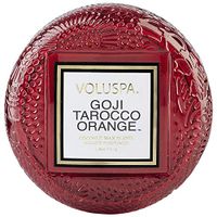 Voluspa Goji Tarocco Orange Macaron Glass Candle, 1.8 Ounces