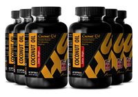 Burn Fat Lose Weight - Coconut Oil Extra Virgin - Natural Cleanse for Weight Loss - 6 Bottles 360 Softgels