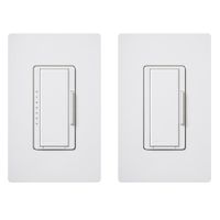 Lutron Maestro Dimmer Switch for Halogen and Incandescent Bulbs with Companion Dimmer, 600-Watt, Single-Pole or 3-Way, MAW-603-RH-WH, White