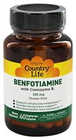 Country Life - Vitamin B1 with Benfotiamine, 150 mg - 60 Vegetarian Capsules