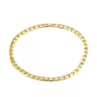 HiTreasure Men's Gold Pure Titanium Magnetic Therapy Link Chain Necklace for Neck Arthritis Headaches