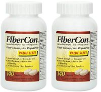 FiberCon Fiber Therapy for Regularity, Caplets, Value Size 140 caplets (Pack of 2)