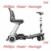 FreeRider USA - Luggie Classic - Compact Lightweight Foldable Scooter - 4-Wheel - Black