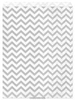 My Craft Supplies 8 1/2 X 11 Inch Silver Gray Chevron Paper Bags Set of 100