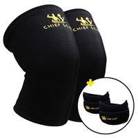 Chief Gear Knee Compression Sleeves (Neww-Medium) with 2 Patella Knee Braces