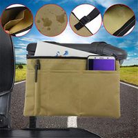 LANWF Portable Storage Bags,Wheelchair Pouch Shopping Handbags for Outdoor Walking,Khaki