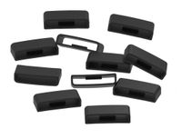 RuenTech Replacement Fastener Ring for Garmin Vivoactive HR Bands(Pack of 10) Silicone Connector Security Loop for Garmin vívoactive HR GPS Smart Watch (Black)