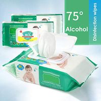 helegeSONG 80Pcs/Bag Disposable Wet Wipes, 75% Sterilization Hand Skin Cleaning Wet Wipes Tissue 1 Bag
