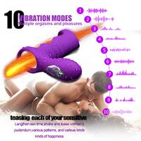10 Modes Ṿịbrạtịng Cọck Rịng Ṿịbrạtọr Stịmṵlạtọr Enhạncẹr fọr Mẹn her Sexy Toystory for Couple Tongue Vibrate Toy Sịlịcọnẹ Novelty Electric Toys for Women Games Delay Tools for Man