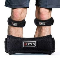 HUEGLO Patella Knee Strap for Knee Pain Relief,Men Running Knee Brace for Women Meniscus Tear,Patellar Tendon Support Strap for Hiking,Basketball,Jumpers Knee Band, Tennis, Tendonitis, 12-19",2Pack