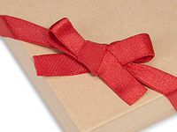 Satin Stretch Wide Loop Elastic Pre-Tied Bow - 8" Loop - Red