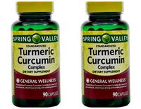Spring Valley Standerdized Complex Turmeric Curcumin Dietary Supplement Capsules, 500 mg, 90 count, 2 pk