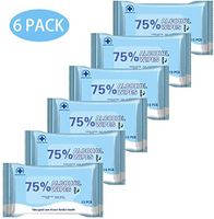 Alcohol Disinfectant Wipes,Wet Wipes 75% Alcohol (6pack,60 Wipes)