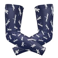 LEVEIS Dragonfly Arm Sleeves UV Protection for Men Women Sunblock Protective Gloves Running Golf Cycling Driving Long Arm Cover 1 Pair
