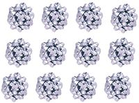 The Gift Wrap Company 4225-02 Decorative Glitterati Lotus Bows, Medium, Silver