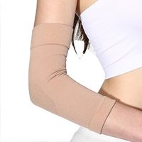 Black/Skin Color Arm Tattoo Cover Up Compression Sleeve Tennis Elbow Brace for Tendonitis Sports Support (M(23-27CM), Skin)