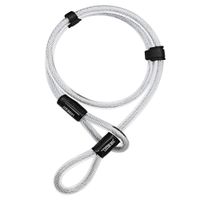 Lasdoloda 1/2 Inch Heavy Duty Security Cable, 4FT/1200mm Long Plastic Coating Braided Steel Cable, Security Cable Combinations with Bike Lock, Motorcycle Lock, Scooter Locks