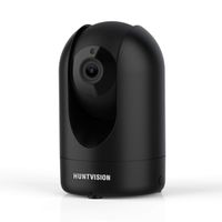 Home Camera, Huntvision 1080P WiFi Camera Indoor Baby Monitor with Camera and Audio, Motion/Sound Detection, Night Vision, Free Cloud Included, Black
