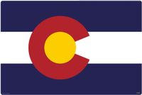IMAGINE WORK SURFACE Huge Ultra-Thin 24" x 36" Non-Slip Desk Pad Made in USA - Colorado Flag