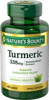 Nature's Bounty Turmeric Pills and Herbal Health Supplement, Supports Joint Pain Relief and Antioxidant Health, 538mg, 45 Capsules